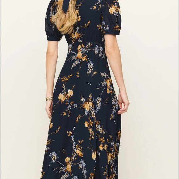 Reformation Chrissie Dress Blue - Size 6 - Picture 4 of 4